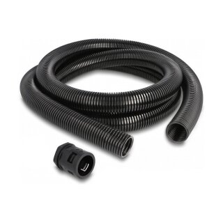 Delock Kabelschutzschlauch 2 m x 28,5 mm mit 2 x PG21 Schlauchverschraubung Set schwarz