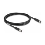 Delock M8 A-kodiert 3 Pin Kabel Stecker zu Buchse PUR...
