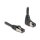 RJ45 Netzwerkkabel Cat.8.1 S/FTP 90° oben gewinkelt / gerade 5 m schwarz