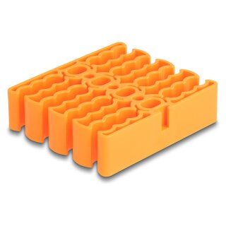 Kabel-Organizer mit 24 Kabeleinführungen orange
