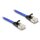RJ45 Flachband Netzwerkkabel mit Geflechtmantel Cat.6A U/FTP 5 m blau