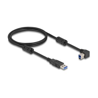 Delock USB 5 Gbps Kabel Typ-A Stecker zu Typ-B Stecker 90° links gewinkelt 1 m