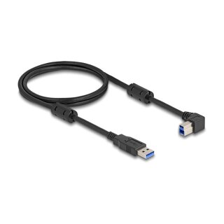 Delock USB 5 Gbps Kabel Typ-A Stecker zu Typ-B Stecker 90° rechts gewinkelt 1 m