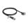 Delock M12 Kabel X-kodiert 8 Pin Buchse zu RJ45 Stecker mit Schrauben Cat.6A S/FTP 1 m schwarz