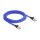 RJ45 Netzwerkkabel mit Geflechtmantel Cat.6A U/FTP Slim 3 m blau