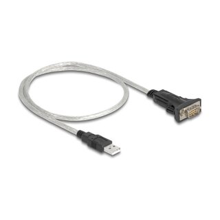 Delock Adapter USB 2.0 Typ-A zu 1 x Seriell RS-422/485 Stecker mit 6 Pin Terminalblock 5 V 0,5 m