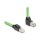 RJ45 Netzwerkkabel Cat.6A Stecker zu Stecker oben gewinkelt SF/UTP schleppkettentauglich PUR (TPU) 5 m grün