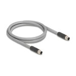 Delock M12 Kabel L-kodiert 5 Pin Stecker zu Stecker PUR...