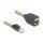 Delock RJ45 Netzwerk Verlängerungskabel Cat.6A Stecker zu Buchse SF/UTP schleppkettentauglich PUR (TPU) 5 m grün