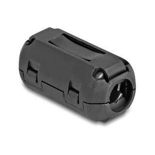 Delock Ferritkern / Ferritring für Rundkabel 9 mm 2 Stück schwarz