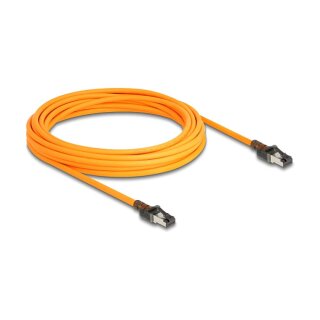 Delock RJ45 Netzwerkkabel mit USB Type-C™ Portfinder Funktion Self Tracing Cat.6A S/FTP 7,5 m orange