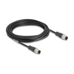 Delock M12 Kabel A-kodiert 8 Pin Stecker zu Stecker PVC 5 m