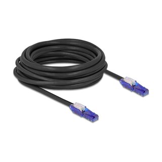 Delock RJ45 Netzwerkkabel Cat.6 UTP mit 180° winkelbaren Steckern schwarz 7,5 m