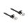 RJ45 Flachband Patchkabel Stecker zu Stecker Cat.6A U/FTP 5 m schwarz