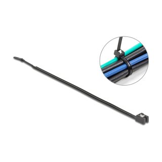 Delock Kabelbinder selbstschneidend L 200 x B 4,8 mm 50 Stück schwarz