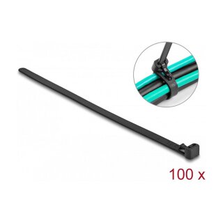 Kabelbinder wiederverwendbar hitzebeständig L 200 x B 7,5 mm 100 Stück schwarz