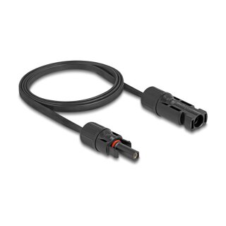 Delock DL4 Solar Flachbandkabel Stecker zu Buchse 1 m schwarz