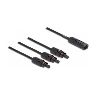 Delock DL4 Solar Splitter Kabel 1 x Stecker zu 3 x Buchse 35 cm schwarz