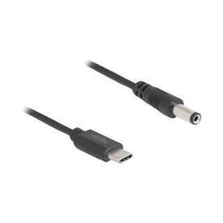 Delock USB Type-C™ Stromkabel zu DC 5,5 x 2,1 mm Stecker 1 m