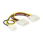 Stromkabel 4 Pin Stecker > 1 x 4 Pin Buchse + 1 x 3...