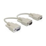 Adapter VGA Stecker > 2 x VGA Buchse 20 cm