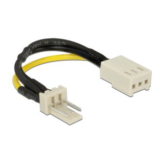 Stromkabel 3 Pin Stecker > 3 Pin Buchse (Lüfter) 8 cm - Drehzahlreduzierung