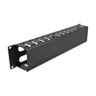 Delock 19? Kabelmanagement Rangierpanel mit 4 Öffnungen 2 HE schwarz