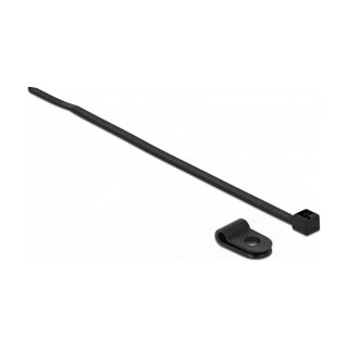 Delock Befestigungsschelle 3,2 mm mit Kabelbinder L 100 x B 2,5 schwarz