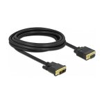 Delock Kabel DVI 12+5 Stecker zu VGA Stecker 3 m
