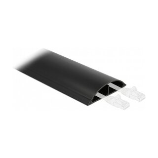 Delock Kabelkanal selbstklebend 119 x 26 mm - Länge 1 m schwarz