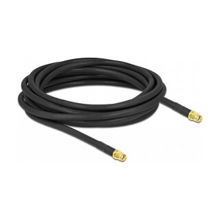 Delock Antennenkabel RP-SMA Stecker zu RP-SMA Stecker LMR/CFD300 5 m low loss