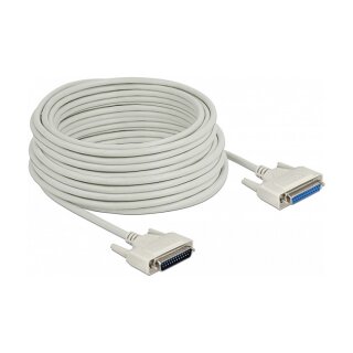 Delock Serielles Kabel D-Sub 25 Stecker zu Buchse 20 m