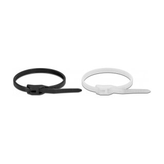 Delock Kabelbinder mit flachem Kopf L 370 x B 4,6 mm 100 Stück