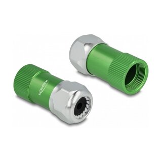 Kabelverschraubung 6,4 mm mit Zugentlastung und Biegeschutz, staub- und wasserdichtes Gehäuse (IP67) aus Aluminium