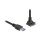 USB 5 Gbps Kabel USB Typ-A Stecker gerade zu USB Micro-B Stecker mit Schraubenabstand 18 mm 90° nach oben gewinkelt 1 m schwarz