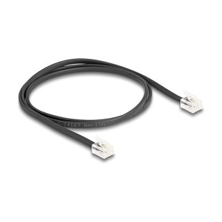 Delock Telefonkabel RJ11 Stecker zu RJ11 Stecker schwarz 1 m