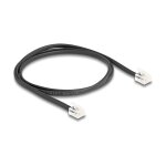 Delock Telefonkabel RJ11 Stecker zu RJ11 Stecker schwarz 1 m