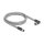 Delock M12 Kabel L-kodiert 5 Pin Stecker gerade zu Buchse rechts gewinkelt PUR schleppkettentauglich 5 m grau