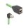 Delock RJ45 Netzwerk Verlängerungskabel Cat.6A Stecker unten gewinkelt zu Buchse SF/UTP schleppkettentauglich PUR (TPU) 2 m grün