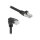 Delock GigE Kamera Kabel RJ45 Stecker 90° gewinkelt mit Schrauben zu RJ45 Stecker Cat.6 S/FTP 3 m schwarz