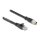 Delock M12 Kabel X-kodiert 8 Pin Stecker zu RJ45 Stecker Cat.5e S/FTP flexibel 3 m schwarz