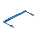 Delock RJ45 Spiralkabel Stecker zu Stecker Cat.6 UTP 0,6...