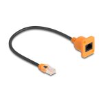 Delock D-Typ RJ45 Kabel Stecker zu Buchse Cat.5e UTP...