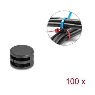 Kabelbinder Befestigungskupplung D 12 x H 8 mm 90° drehbar schwarz 100 Stück