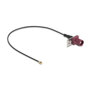 Delock Antennenkabel FAKRA D Stecker zu MHF® I Stecker 1,13 - 20 cm 1 vorgestanztes Loch