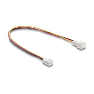 Lüfter Verlängerungskabel Stecker zu Buchse 3 Pin, Steckerlänge 13 mm, 30 cm