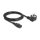 Netzkabel PC Schutzkontaktstecker CEE 7/7 90° gewinkelt auf C13 Buchse, 2 m, 3 x 0,75 mm² schwarz