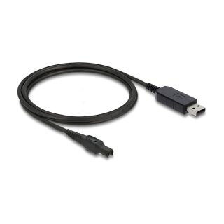 Delock USB Ladekabel 15 V für Elektrorasierer kompatibel mit Philips OneBlade Pro 360 HQ7 HQ8 HQ9 Serie - Rasierer Ladegerät Ersatzkabel 1 m