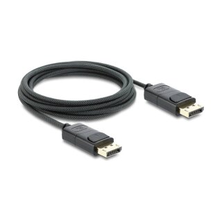 Delock Koaxiales DisplayPort Kabel 8K 60 Hz mit Geflechtmantel 2 m