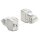 Delock Keystone Modul RJ45 Buchse zu LSA Cat.6A 45° gewinkelte Buchse geschirmt 180° Kabelführung werkzeugfrei Metall